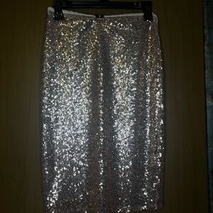 Rose Gold Sequin Women's Skirt